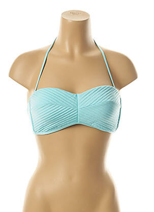 Haut de maillot de bain stretch haut soutien-gorge moulé bleu SEAFOLLY femme