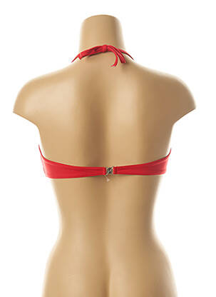 Haut de maillot de bain stretch haut soutien-gorge avec mousse de rembourrage amovible rouge PRINCESS K femme