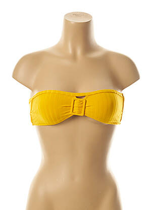 Haut de maillot de bain stretch haut bandeau jaune BORABORA femme