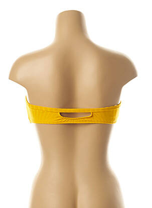 Haut de maillot de bain stretch haut bandeau jaune BORABORA femme