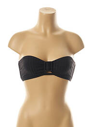 Haut de maillot de bain stretch haut bandeau noir BORABORA femme