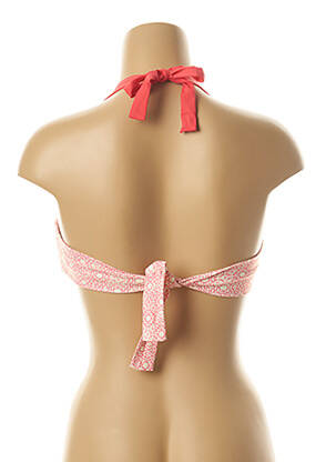 Haut de maillot de bain fermeture liens à nouer haut soutien-gorge moulé rose KIWI femme