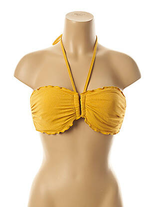 Haut de maillot de bain bretelles élastiquées jaune SEAFOLLY femme