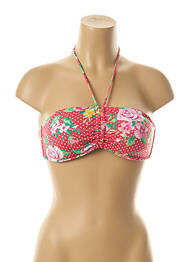Haut de maillot de bain stretch haut soutien-gorge avec mousse de rembourrage amovible rose KIWI femme