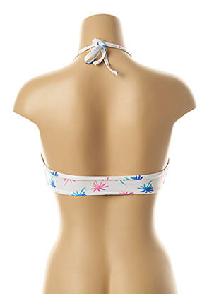 Haut de maillot de bain stretch haut soutien-gorge avec mousse de rembourrage amovible blanc PLAGE DU SUD femme
