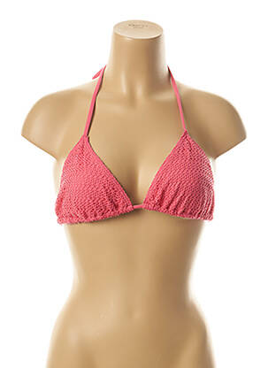 Haut de maillot de bain stretch haut triangles rose KIWI femme