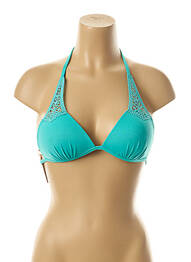Haut de maillot de bain fermeture liens à nouer haut soutien-gorge moulé vert YSABEL MORA femme