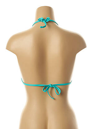 Haut de maillot de bain fermeture liens à nouer haut soutien-gorge moulé vert YSABEL MORA femme