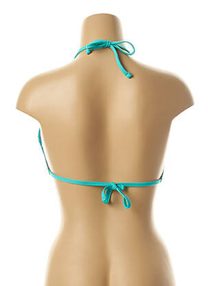 Haut de maillot de bain fermeture liens à nouer haut soutien-gorge moulé vert YSABEL MORA femme
