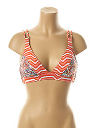Haut de maillot de bain stretch haut soutien-gorge avec mousse de rembourrage amovible orange MOONTIDE femme