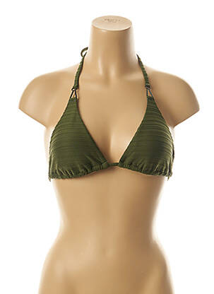 Haut de maillot de bain fermeture liens à nouer vert MOONTIDE femme