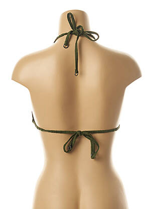 Haut de maillot de bain fermeture liens à nouer vert MOONTIDE femme