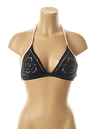 Haut de maillot de bain fermeture liens à nouer haut soutien-gorge avec mousse de rembourrage amovible noir SEAFOLLY femme