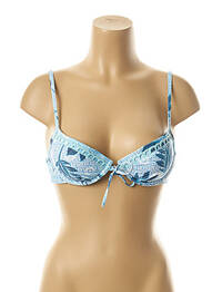 Haut de maillot de bain stretch haut soutien-gorge avec mousse de rembourrage amovible bleu SEAFOLLY femme