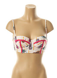 Haut de maillot de bain haut soutien-gorge moulé haut soutien-gorge moulé blanc KIWI femme