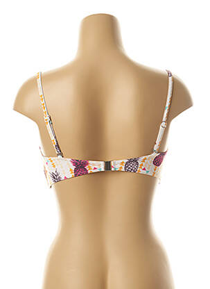 Haut de maillot de bain haut soutien-gorge moulé haut soutien-gorge moulé blanc KIWI femme
