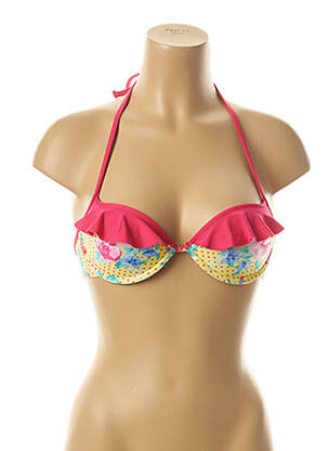 Haut de maillot de bain haut soutien-gorge moulé haut soutien-gorge moulé rose KIWI femme