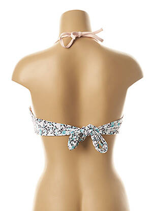 Haut de maillot de bain fermeture liens à nouer haut soutien-gorge push-up bleu BORABORA femme