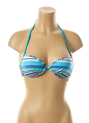 Haut de maillot de bain haut soutien-gorge moulé haut soutien-gorge moulé bleu KIWI femme