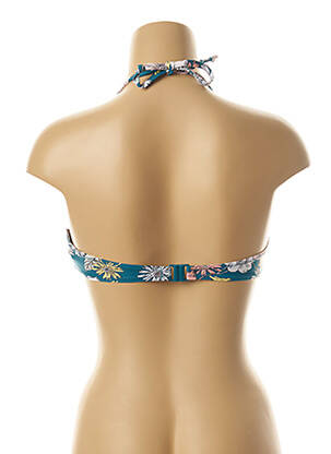 Haut de maillot de bain bretelles élastiquées amovibles haut soutien-gorge moulé bleu YSABEL MORA femme