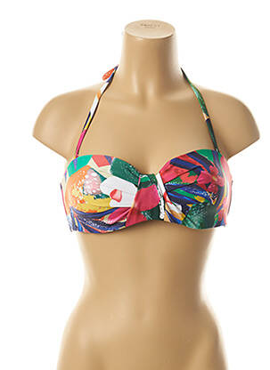 Haut de maillot de bain bretelles élastiquées amovibles haut soutien-gorge moulé vert YSABEL MORA femme