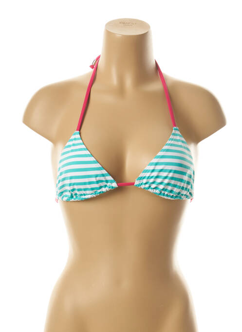 Haut de maillot de bain stretch haut triangles vert KIWI femme
