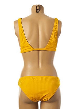 Maillot de bain 2 pièces stretch jaune BORABORA femme