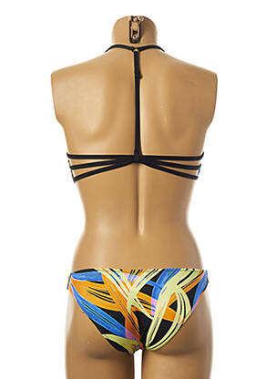Maillot de bain 2 pièces stretch haut soutien-gorge moulé jaune BORABORA femme