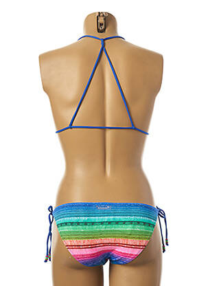 Maillot de bain 2 pièces stretch haut triangles bleu BORABORA femme