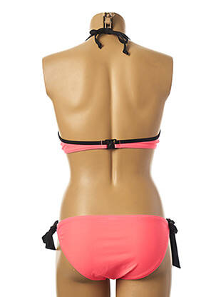 Maillot de bain 2 pièces stretch haut soutien-gorge avec mousse de rembourrage amovible orange DAG ADOM femme