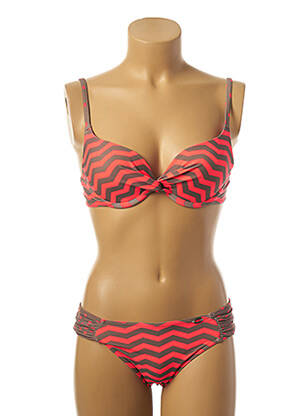 Maillot de bain 2 pièces stretch orange SUN PLAYA femme