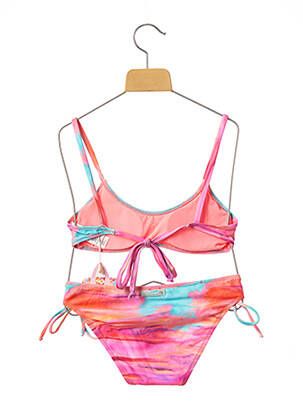 Maillot de bain 2 pièces stretch rose BORABORA fille