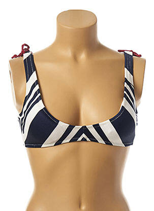 Haut de maillot de bain stretch haut soutien-gorge moulé bleu BORABORA femme