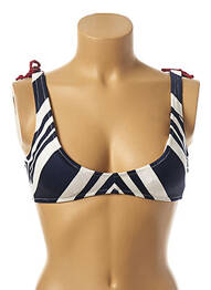 Haut de maillot de bain stretch haut soutien-gorge moulé bleu BORABORA femme
