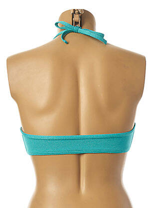 Haut de maillot de bain fermeture liens à nouer haut soutien-gorge moulé vert PLAGE DU SUD femme