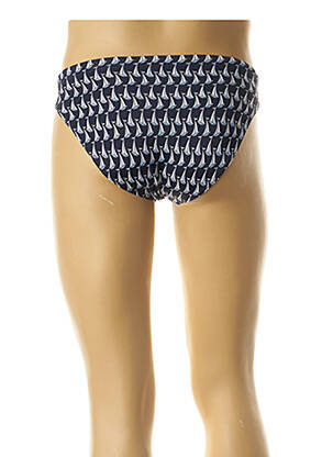 Slip de bain tissage satiné bleu HOM homme