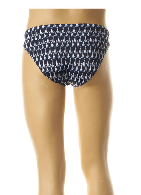 Slip de bain tissage satiné bleu HOM homme
