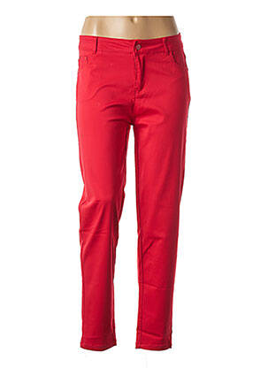 Pantalon slim rouge WORLD FASHION pour femme