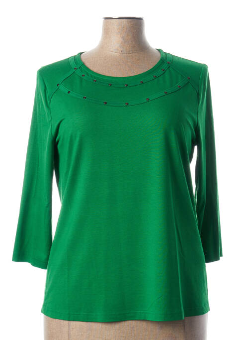 T-shirt vert FRANK WALDER pour femme