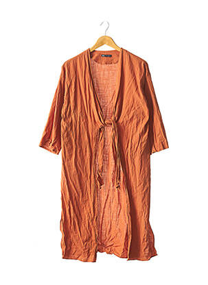 Manteau long coupe cintrée sans capuche orange ZARA femme