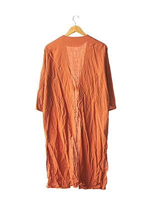 Manteau long coupe cintrée sans capuche orange ZARA femme