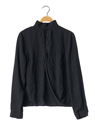 Blouse poignets boutonnés avec fente manches longues noir NA-KD femme