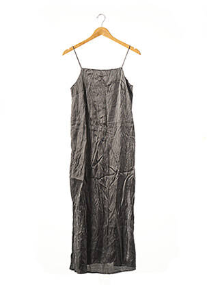 Robe mi-longue coupe cintrée fines bretelles gris LA REDOUTE femme
