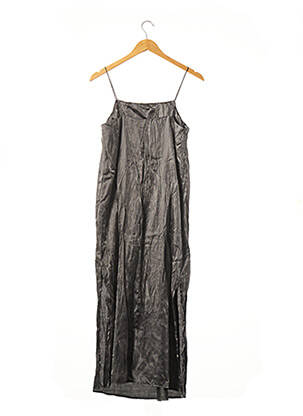 Robe mi-longue coupe cintrée fines bretelles gris LA REDOUTE femme