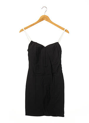 Robe courte coupe cintrée fines bretelles noir BOOHOO femme