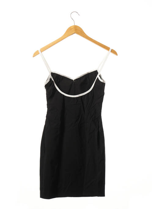 Robe courte coupe cintrée fines bretelles noir BOOHOO femme