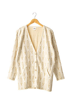 Gilet manches longues stretch beige BLUNE femme