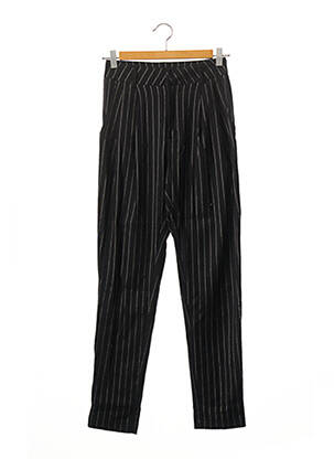 Pantalon droit stretch taille haute noir LOAVIES femme