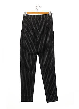 Pantalon droit stretch taille haute noir LOAVIES femme