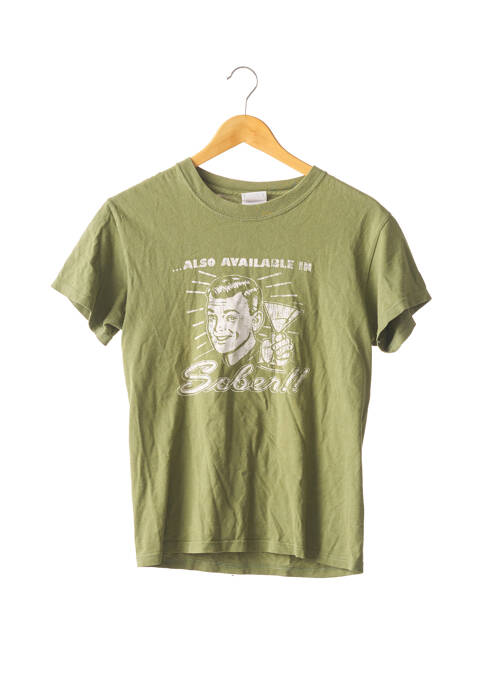T-shirt vert HANES pour homme